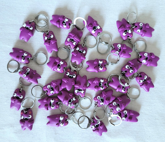 Purple People Eater Stitch Markers